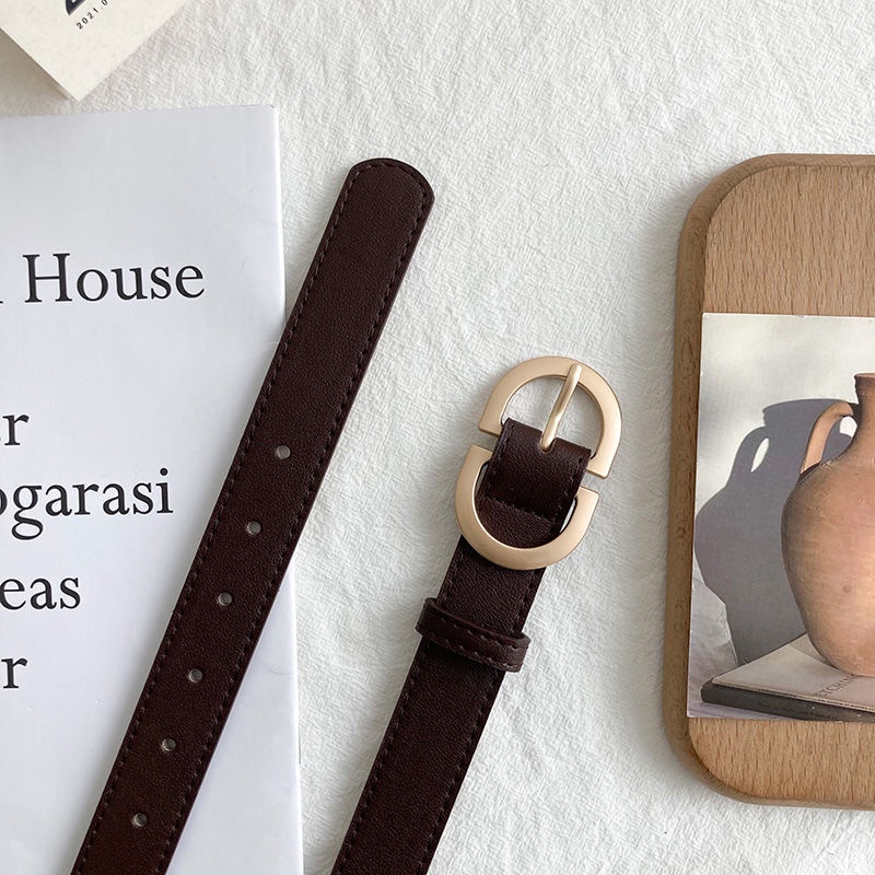 Thắt Lưng Màu Đen Thiết Kế Đơn Giản Phong Cách Hàn Quốc Thời Trang Mùa Hè Cho Nữ