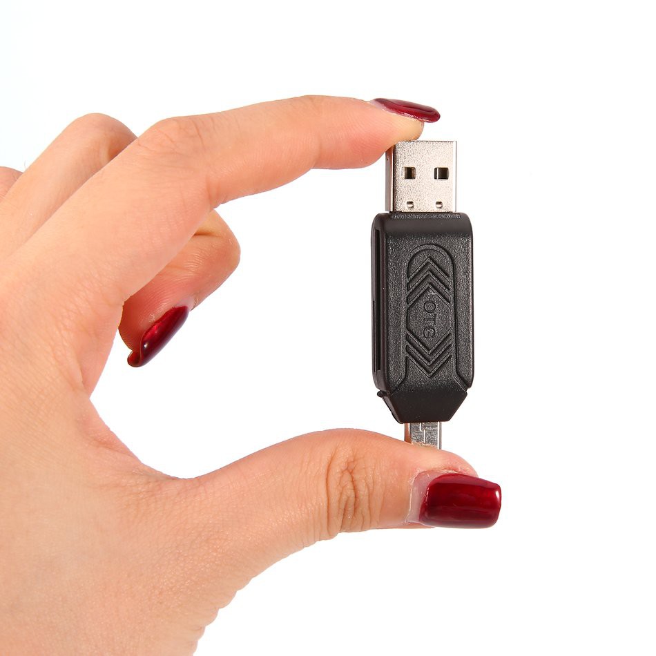 (orb) Đầu Đọc Thẻ Micro Usb Otg Tf Cho Điện Thoại Pc