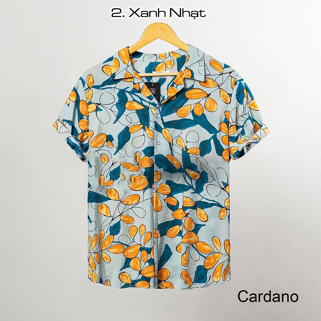 [Mã FAMAYMA2 giảm 10K đơn 50K] Áo đũi sơ mi Áo nhóm đi biển LINEN Áo có cổ họa tiết hoa lá Cardano | BigBuy360 - bigbuy360.vn