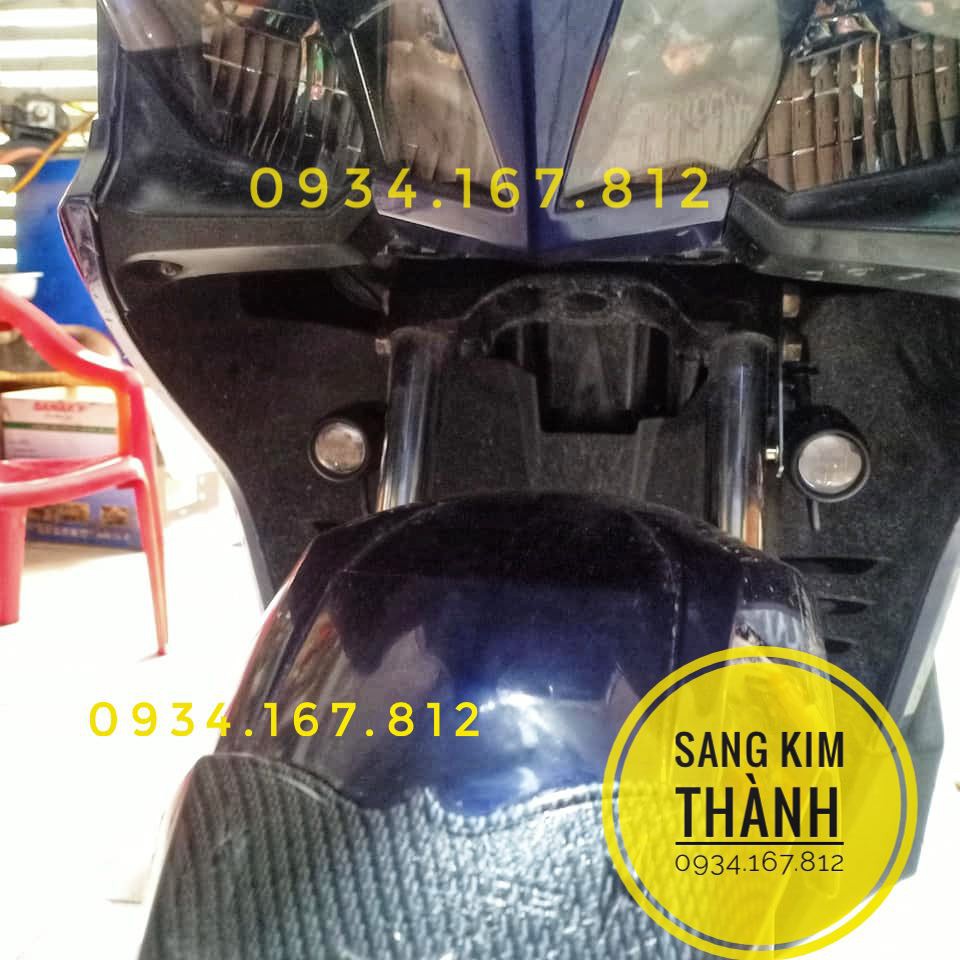 Cặp Pad Inox 304 Lắp Đèn Bi Cầu Mini Phuột Xe Honda AIRBLADE