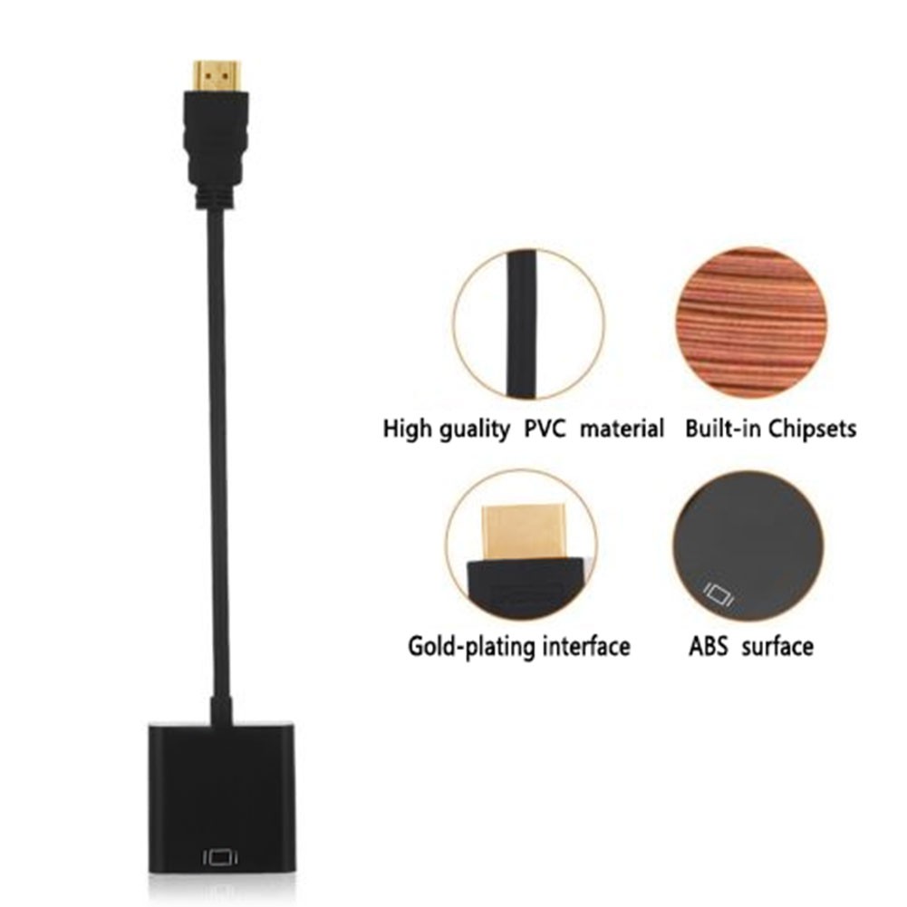 Cáp chuyển đổi HDMI đực sang VGA cái cho máy tính