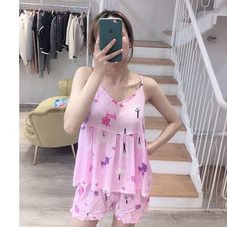 Bộ ngủ 2 dây babydoll