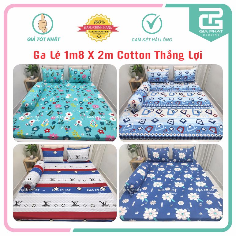 Ga lẻ 1m8 x 2m Cotton Thắng Lợi 100% chuẩn logo( không kèm áo gối) được chọn mẫu | BigBuy360 - bigbuy360.vn