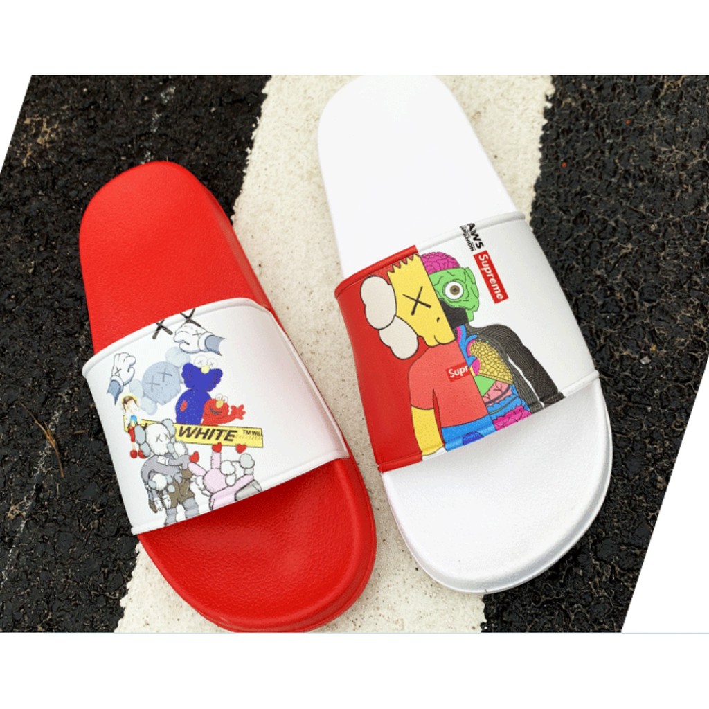 Dép quai ngang nam nữ Kaws Unisex Đẹp Điên Đảo, Cao Su Mềm,Siêu Bền, Đi Cực Êm Chân, Nổi Bật, Cá Tính ( CÓ ẢNH THẬT)