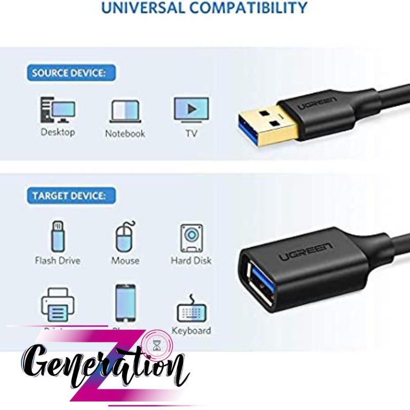 Cáp USB 3.0 nối dài mạ vàng Ugreen 30125 - Ugreen 30126 - Ugreen 10373 - Ugreen 30127