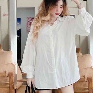 Áo sơ mi tay phồng phôm rộng PC đơn giản dễ thương | BigBuy360 - bigbuy360.vn