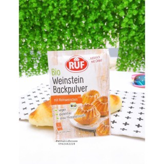 Các loại bột hữu cơ Ruf Pudding, Gelatine,bột nở, men nở, đường hữu cơ làm bánh cho bé ăn dặm