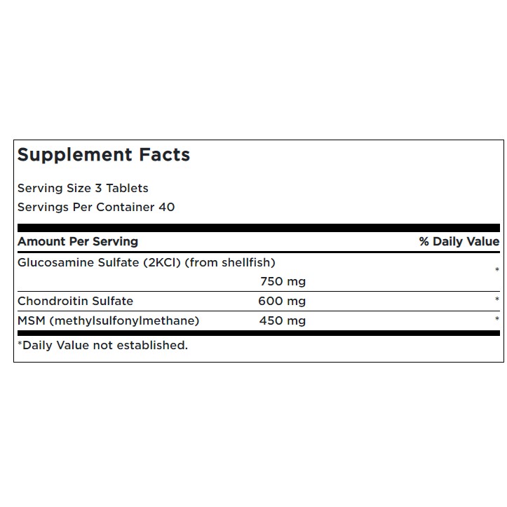 GLUCOSAMINE | Swanson Glucosamine Chondroitin & MSM 3 in 1   - Bổ Sung Xương Khớp - Nhập Mỹ
