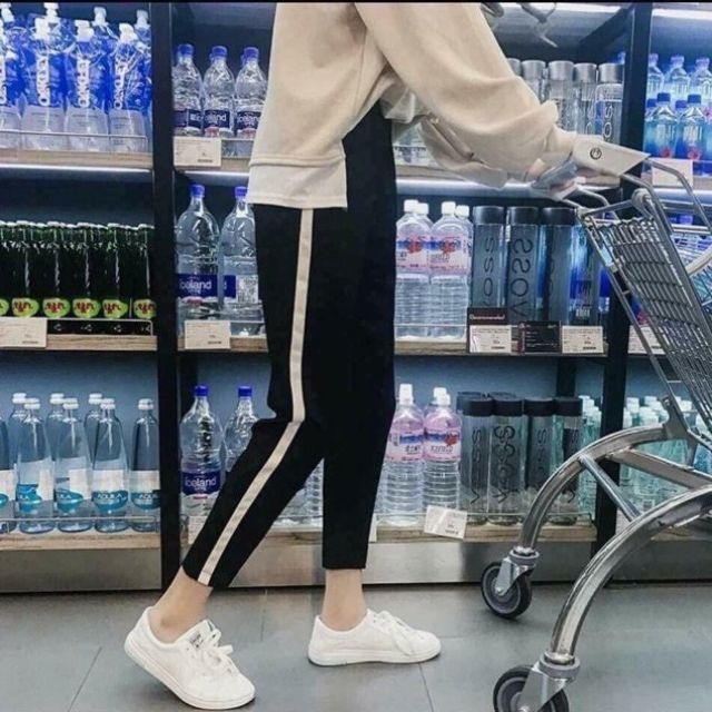 Quần jogger 1 sọc bigsize nam nữ 40-95kg không bo, ống xuông | BigBuy360 - bigbuy360.vn