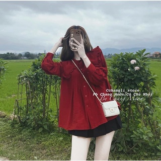 [GT001] Áo Sơmi Cổ Bèo Xếp Ly