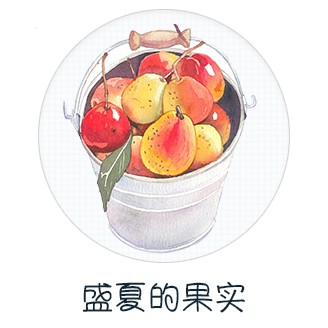 Handbook sticker Small fresh transparent sticker Handbook Creative diary handbook sticker The fruit of summer