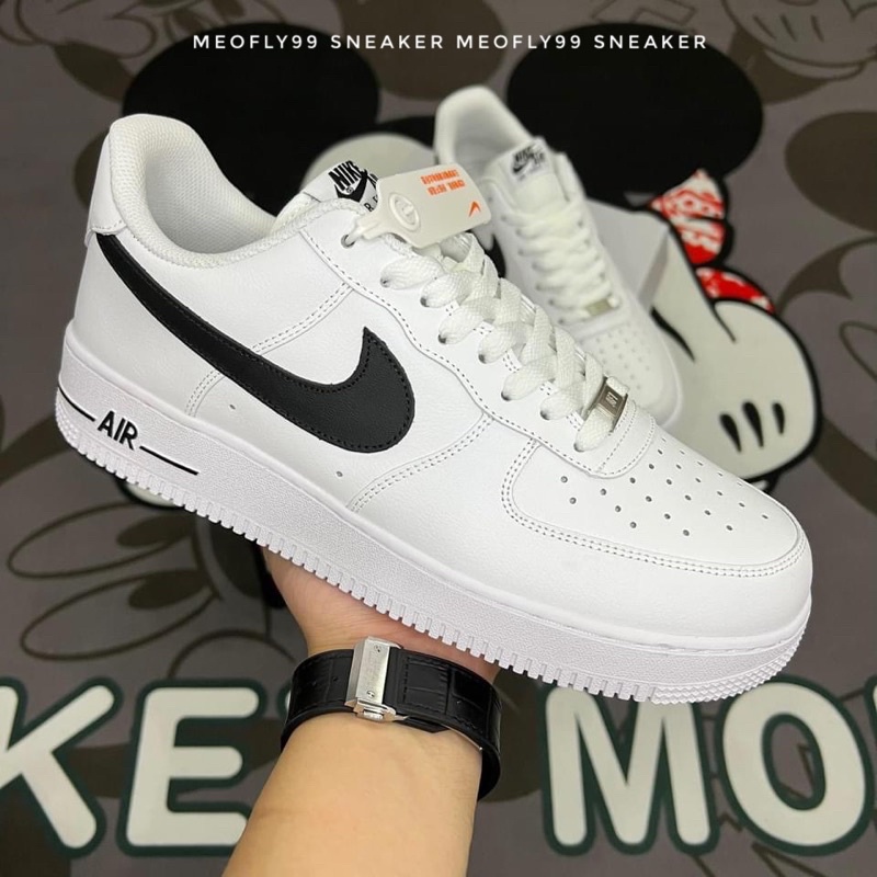 Giày _Nike Air force 1 trắng vệt đen, af1 bản cao cấp đế air chuẩn trung Full Box, Full Phụ Kiện