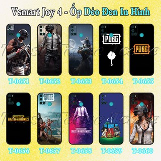 Ốp lưng Vsmart Joy 4 - Ốp dẻo đen in hình BST Game PUBG Mobile