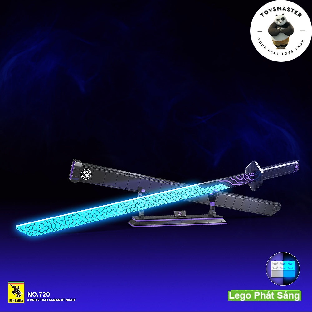 Đồ Chơi Lắp Ráp Xếp Hình Mô Hình Kiếm Dạ Quang Magic Knife Thousand Blade SCISSOR SEVEN Model NO.720 Với 836 Mảnh Ghép