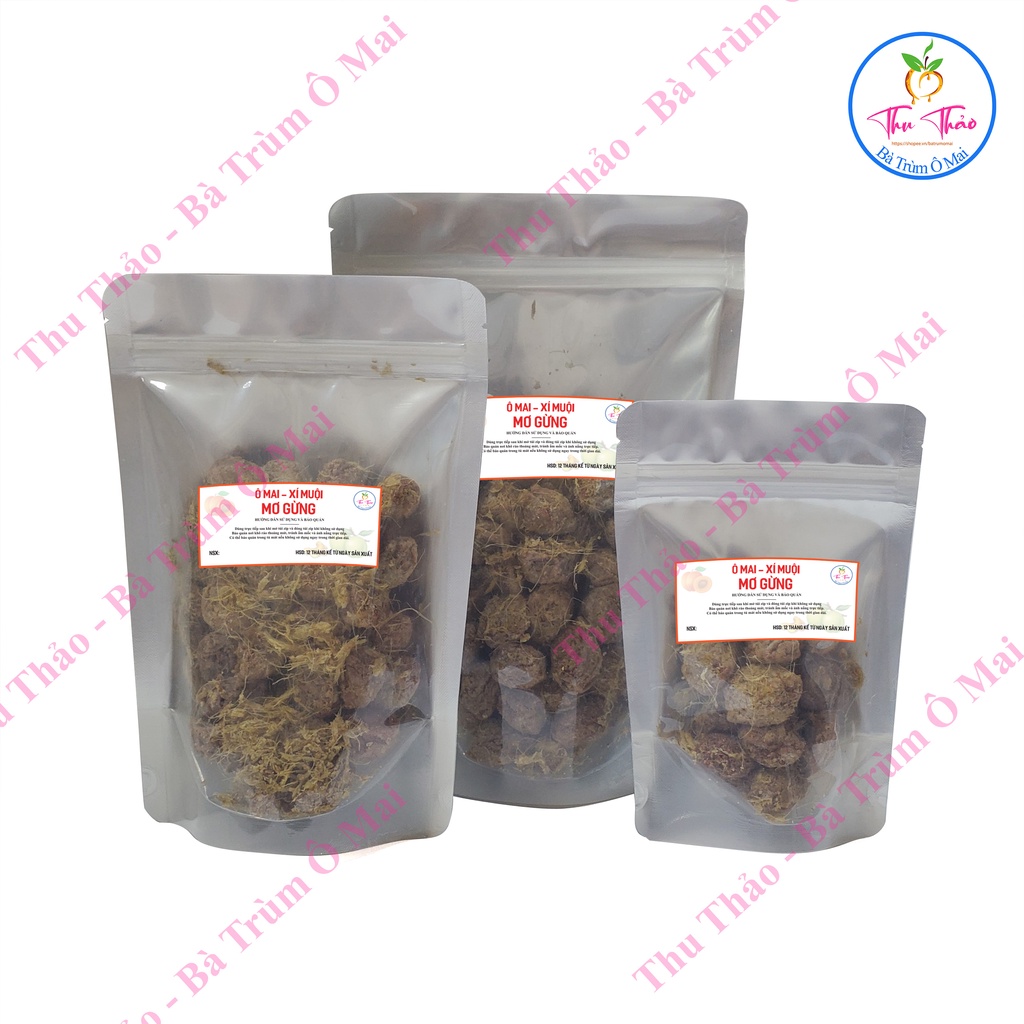 Ô Mai Mơ Gừng Mix 3 Vị Chua - Mặn - Ngọt Thơm Mùi Gừng, Giảm Ho Hiệu Quả | 1kg