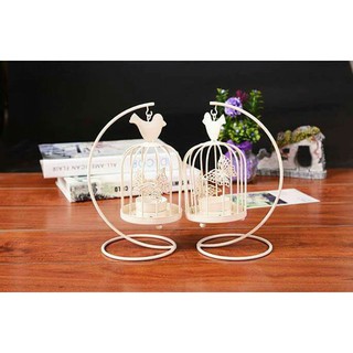 Chân nến lồng chim treo