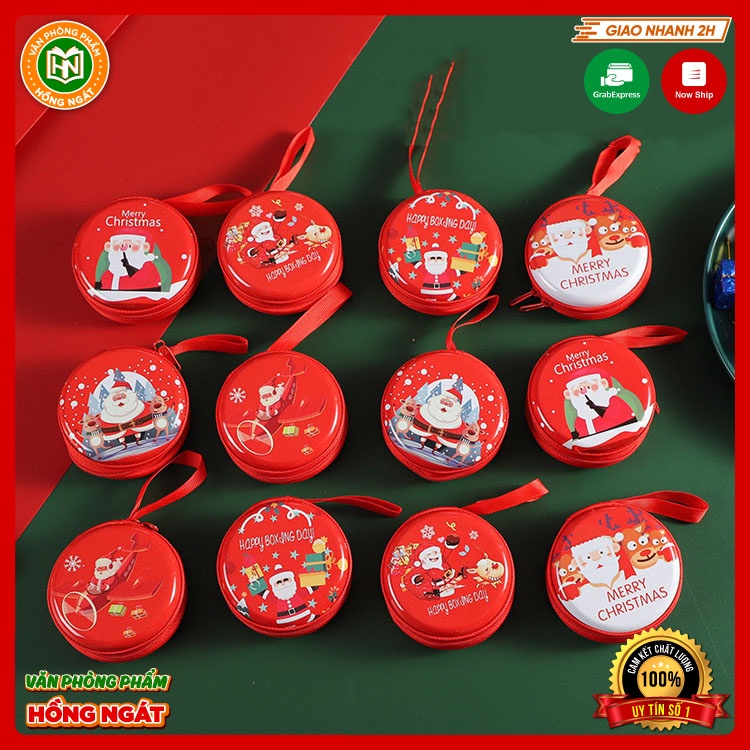 Hộp đựng mini hình giáng sinh nhỏ gọn nhiều màu sắc đẹp mắt làm quà noel cho bé N022