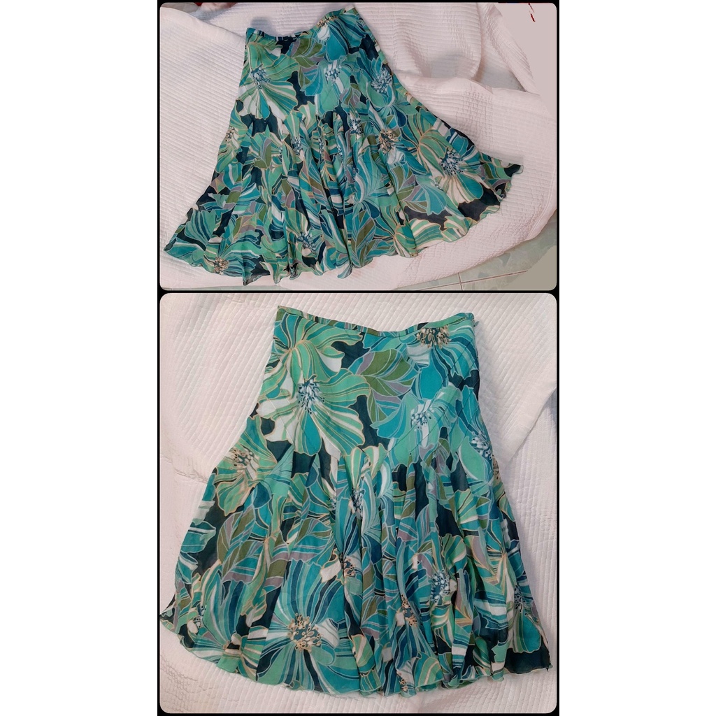 Chân váy voan viền ren