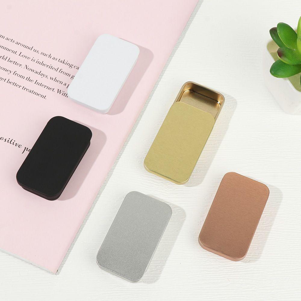 Augustina Hộp Thiếc Rỗng Đựng Xà Phòng / Nước Hoa / Lông Mày Mini Dạng Đẩy Màu Trơn Ốp