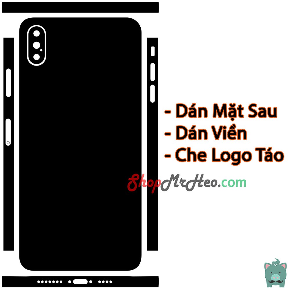 (Mua 1 Tặng 1) Skin Dán Mặt Sau Lưng Full Cạnh Iphone Xs Max