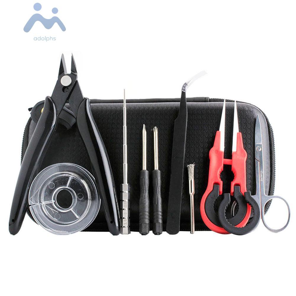 adolphs Electronic Cigarette DIY Tool Bag Wire Heaters Kit Coil Jig Cigar Accessory