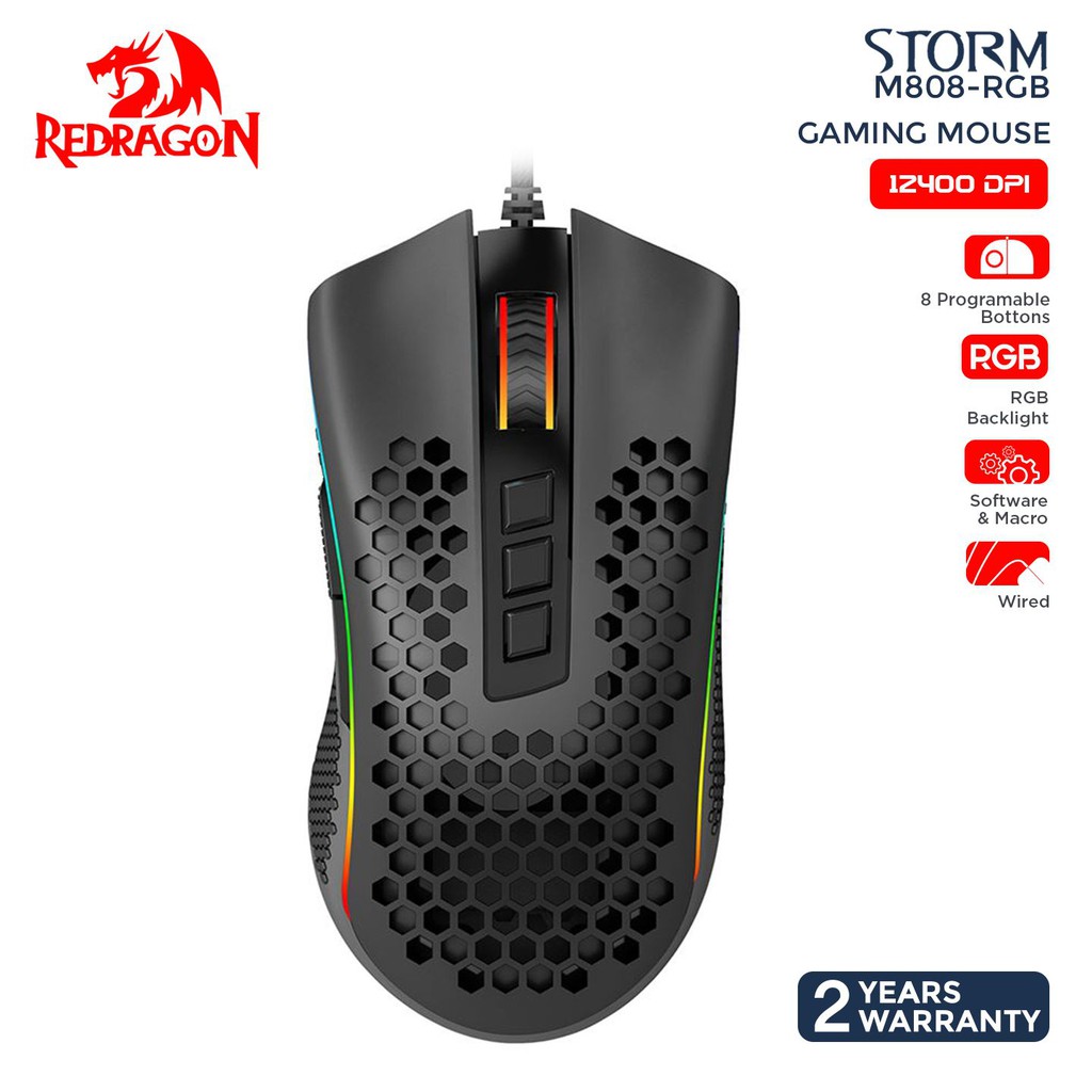 Chuột Gaming Redragon Rgb Storm - M808-rgb