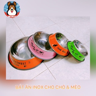 Bát ăn inox cho chó & mèo