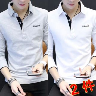 Thời trang thu đông áo thun nam tay dài có cổ