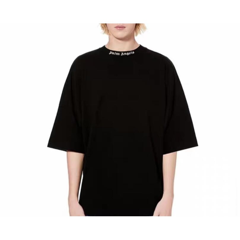 Palm Angels Thời trang cotton độc quyền LOGO áo thun hai mặt in màu trung tính