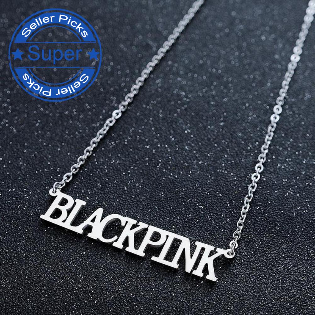 Dây chuyền thép không gỉ mặt chữ Blackpink hợp thời trang