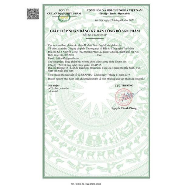 [CHÍNH HÃNG ] Viên Xương Khớp ZBONE - Hỗ Trợ Điều Trị Viêm Khớp, Đau Nhức Xương Khớp Hộp 60 Viên
