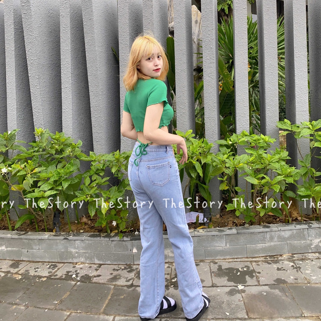 [STR] [ẢNH THẬT SHOP CHỤP] Áo croptop đan dây bụng A2477