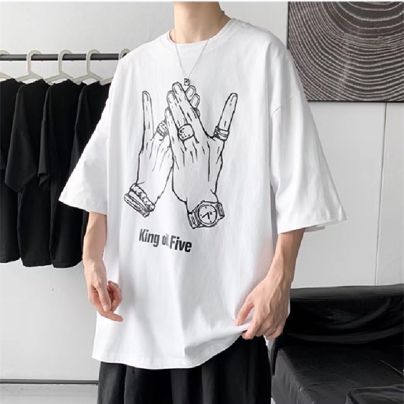 Áo Thun Tay Ngắn Dáng Rộng In Chữ Phong Cách Hip Hop Nhật Bản Thời Trang Cho Nam Size M-8XL