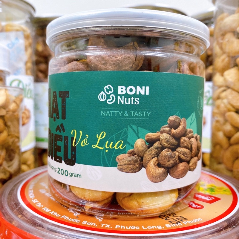 200g Hạt đã sấy chín không tẩm ướp: Hạnh nhân, óc chó, điều, bí, macca