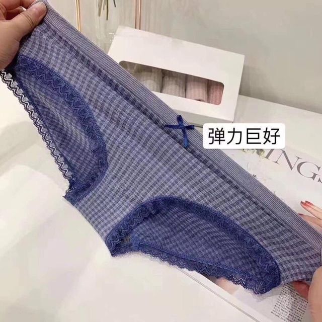 Quần lót kẻ ô mềm thoáng mát L312