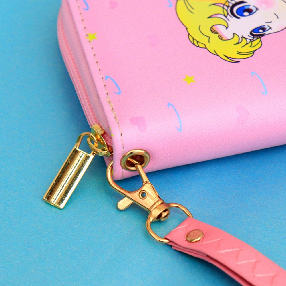 Sailor Moon Ví Đựng Tiền Xu / Điện Thoại / Chìa Khóa Họa Tiết Hoạt Hình Thủy Thủ Mặt Tr