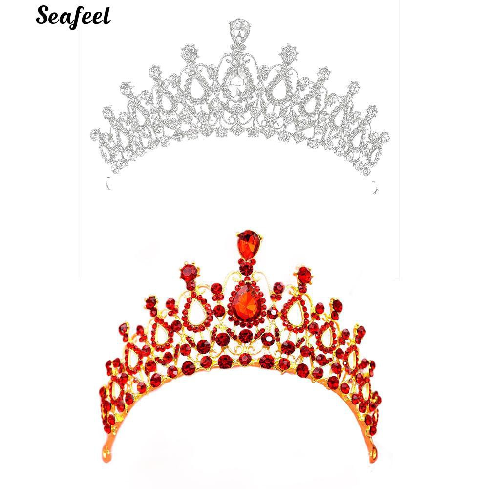 Cài tóc vương miện đính đá lấp lánh thanh lịch cho nữ