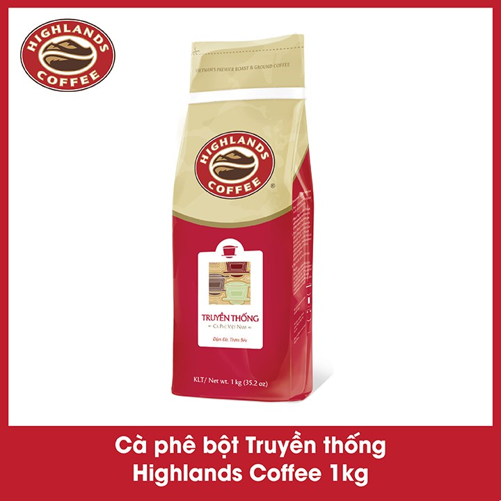 [SenXanh Emart] Cà Phê Bột Truyền Thống Highland Coffee (1kg)