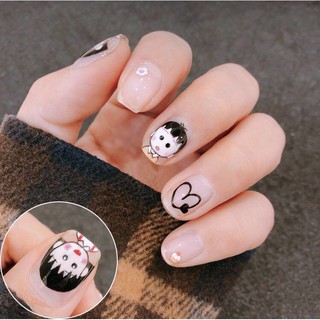 Tấm sticker dán móng hoạt hình dễ thương chống thấm nước