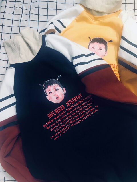 Áo unisex sweater nỉ ngoại cổ cao 7 phân