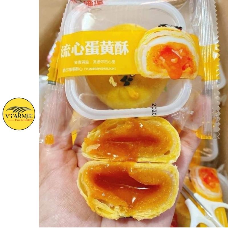 Bánh trứng chảy 1kg 19 cái - Bánh ngọt nhân lòng đỏ trứng Aidebao