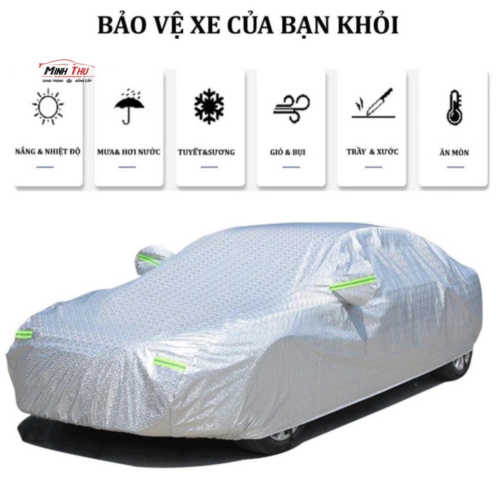 Bạt Phủ Xe Ô Tô - Dày 3 Lớp Chống Xước, Chống Nắng, Chống Cháy, Chống Mưa Dành Cho Ô Tô