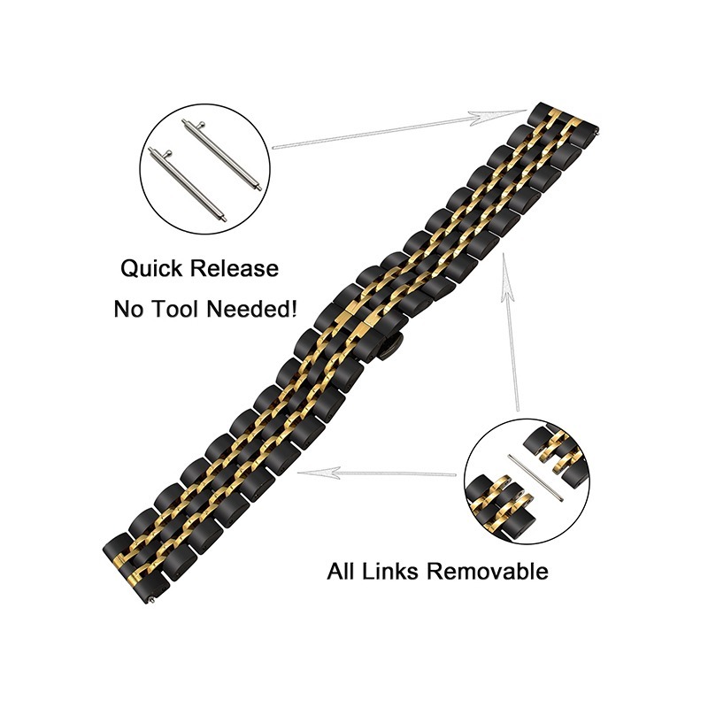 Dây Đeo Inox 20mm 22mm Cho Đồng Hồ Samsung Galaxy Watch 3 45mm 41mm