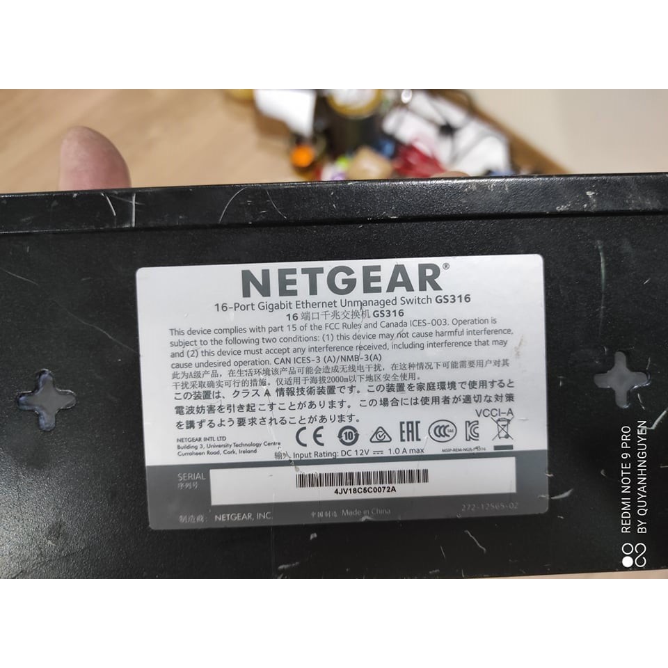 Bộ chia mạng Switch Netgear GS316