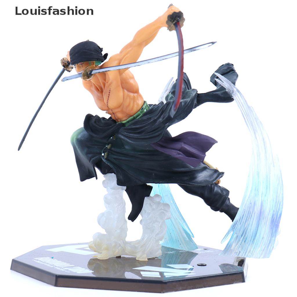 [Louisfashion] Anime One Piece 17cm Ronoa Zoro Ghost Battle PVC Action Figure Model Toys  New Stock