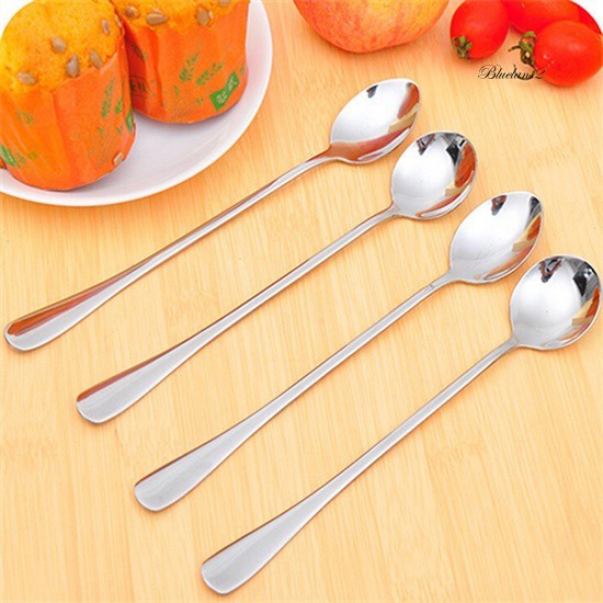 [1K] Muỗng uống cafe cán dài & đá chanh hoặc ăn kem, inox không gỉ - Chiều dài 20cm | BigBuy360 - bigbuy360.vn