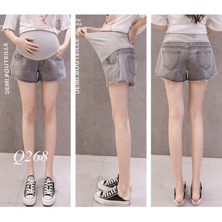 Quần Jean Đùi Bầu Xinh Trẻ Trung Năng Động Q268