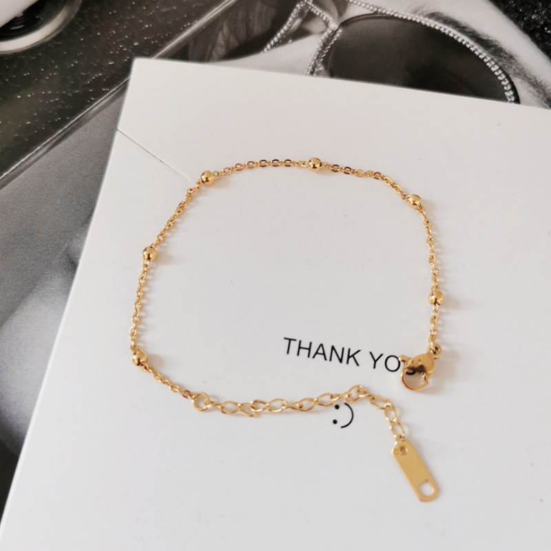 Lắc Tay Bi Dây Mảnh Titan Ko Đen TT 3893