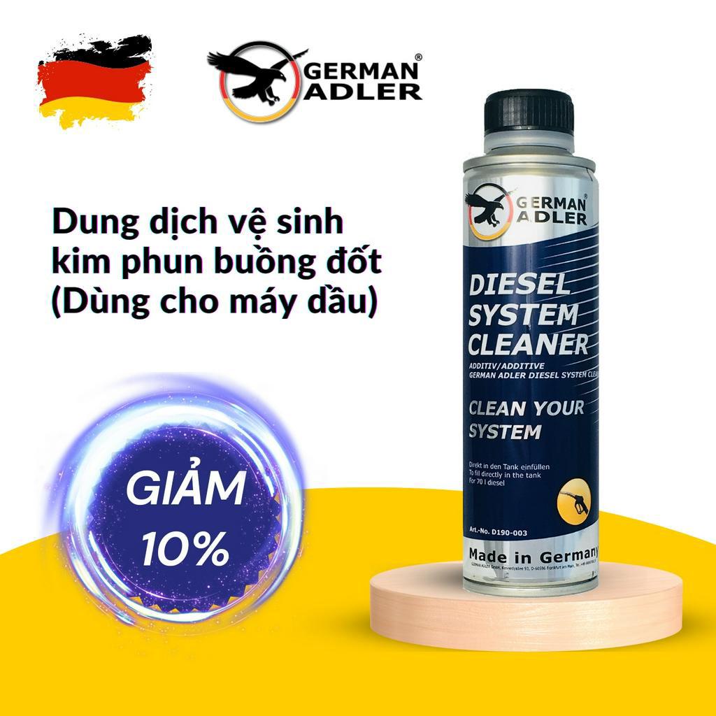 Vệ sinh kim phun, buồng đốt động cơ dầu German Adler Diesel System Cleaner 300ml