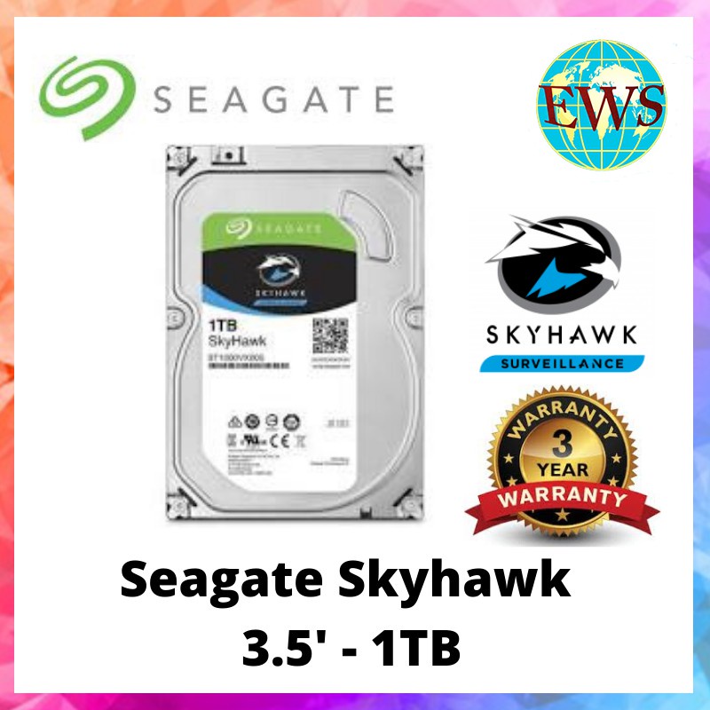 Ổ Cứng Giám Sát Seagate Skyhawk 4TB / 2TB / 1TB 3.5 "HDD SATA 7200RPM / 5900RPM